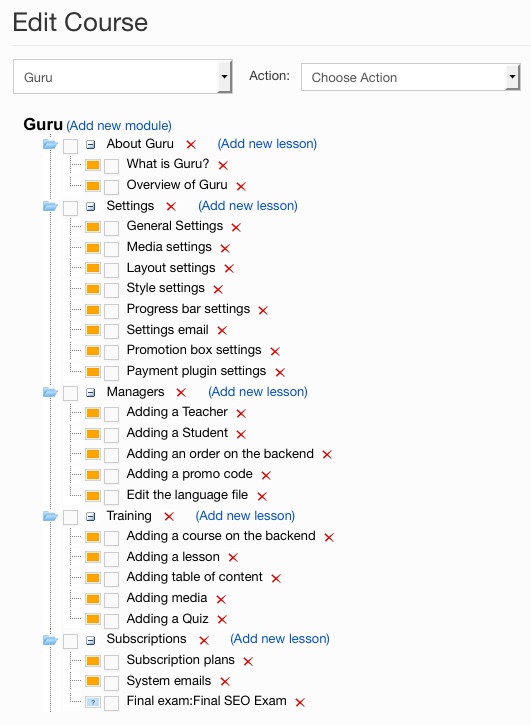 Course Tree