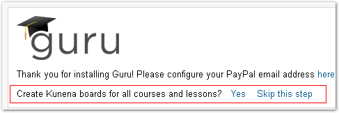 On guru install you can auto generate kunena boards